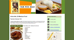 Desktop Screenshot of paulinasmexicangrill.net