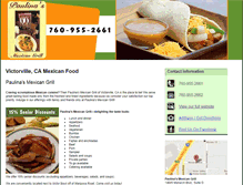 Tablet Screenshot of paulinasmexicangrill.net